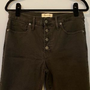 Madewell 9 inch High Rise Skinny Jeans Button-Through Edition NWOT